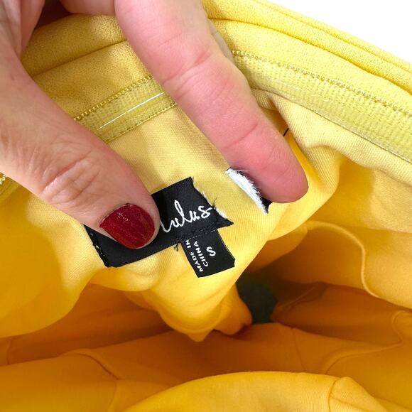 Lulus NWOT Twist and Make Up Light Yellow One-Shoulder Bodycon Midi Dress Small - Picture 8 of 9